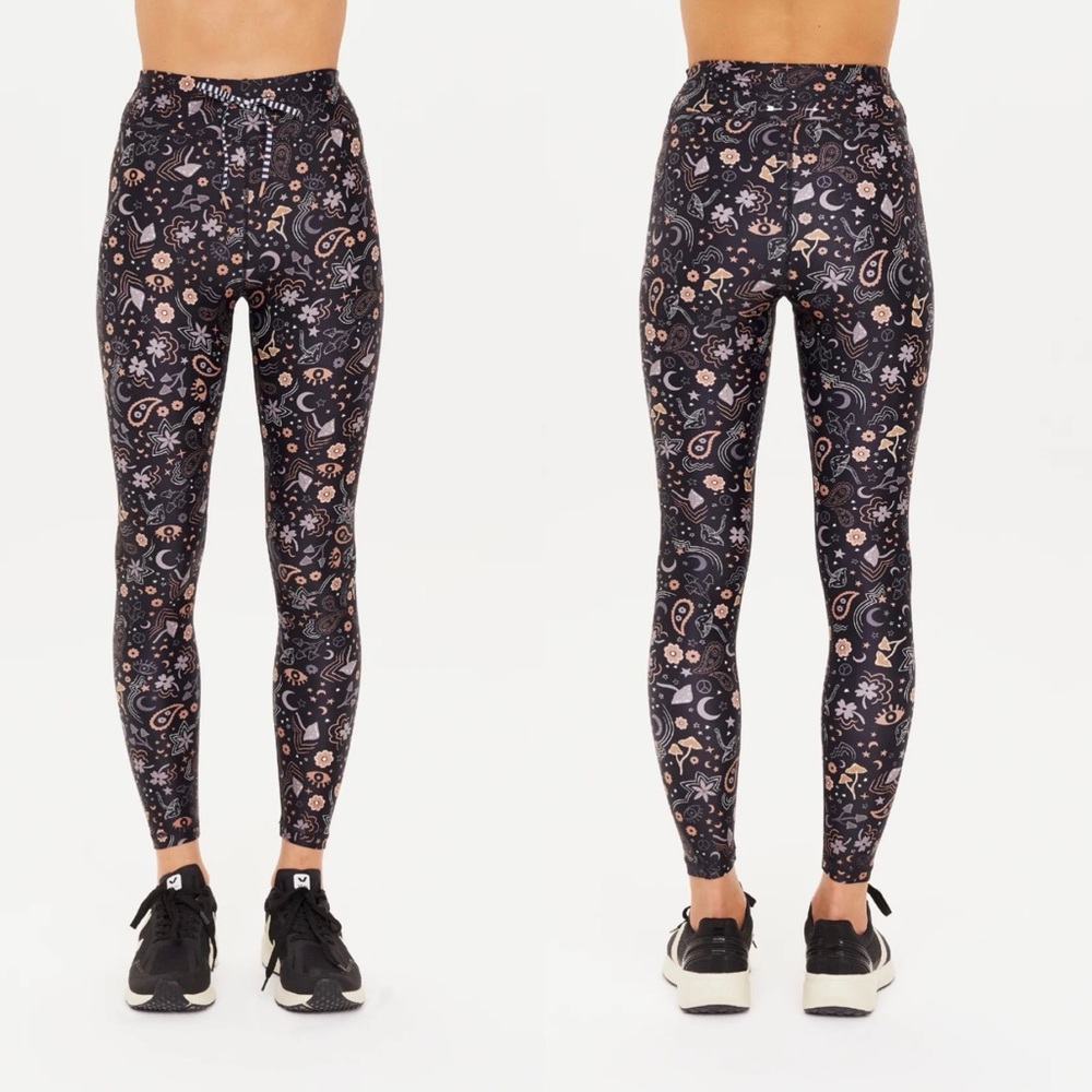 The Upside Wildlands Midi Pant 25” Size 6 Whimsigoth‎ Mushroom Celestial Print